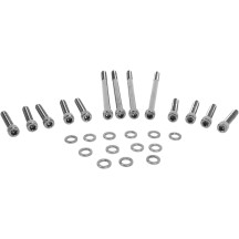 Primary Cover Bolt Kit — Black, Chrome