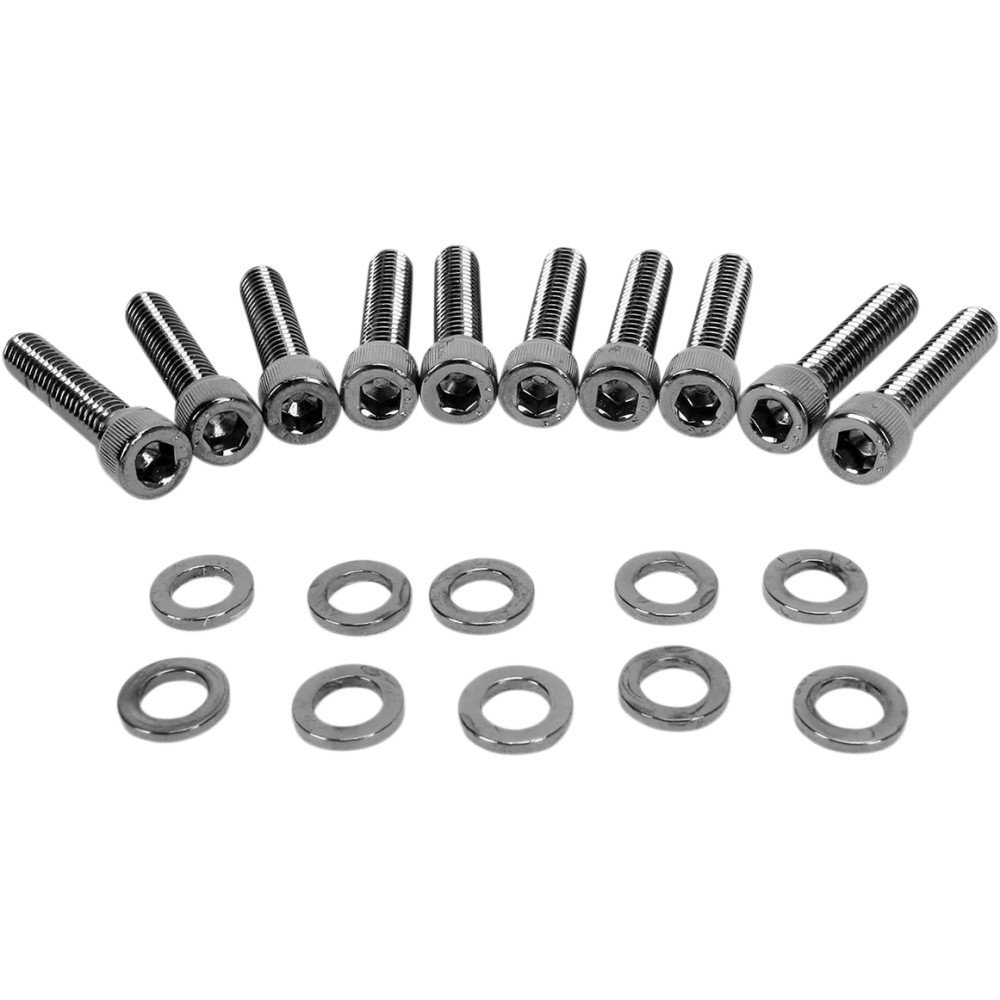 Cam Cover Bolt Kit — Black, Chrome