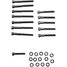 Kit de tornillos para tapa de leva — Negro, cromado
