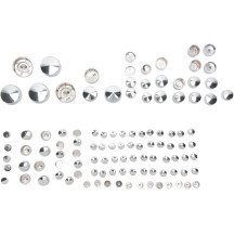 Kit de cubiertas para pernos de motor Deluxe — cromado, plateado