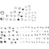 Kit Deluxe de cubiertas para pernos de motor — Cromo, Plata