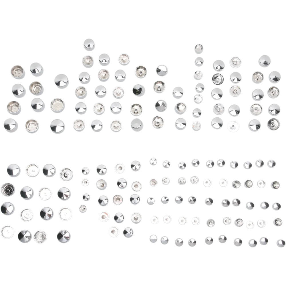 Deluxe Engine Bolt Cover Kit — Chrome