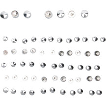 Engine Bolt Cover Kit — Chrome, Silver