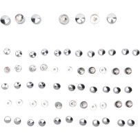 Engine Bolt Cover Kit — Chrome, Silver