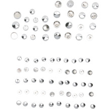 Engine Bolt Cover Kit — Chrome, Silver