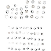 Engine Bolt Cover Kit — Chrome, Silver