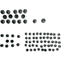 Standard Engine Bolt Cover Kit — Black, Engine