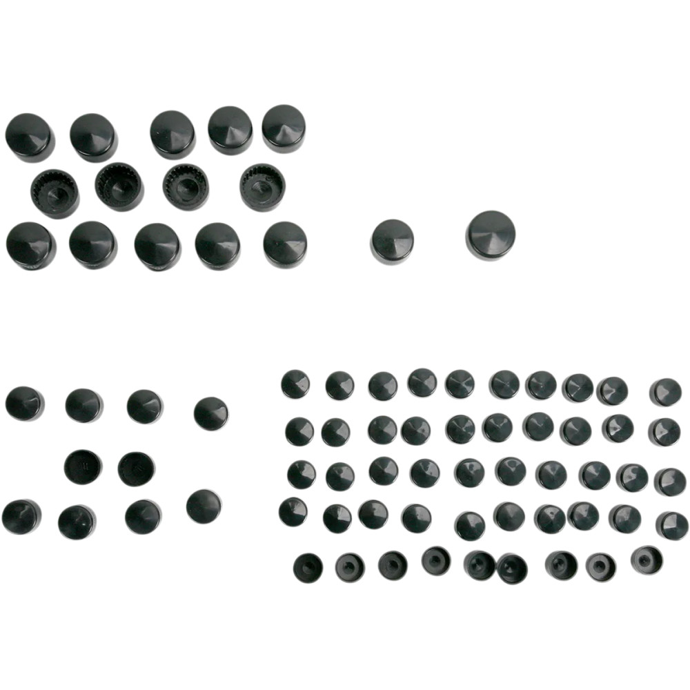 Standard Engine Bolt Cover Kit — Black, Engine