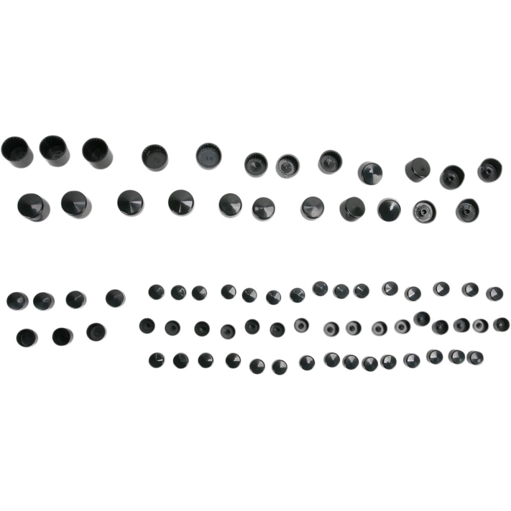 Kit estándar de cubiertas para pernos de motor — Negro