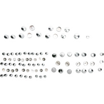 Kit estándar de cubiertas para pernos de motor — cromado, plateado