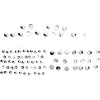 Standard Engine Bolt Cover Kit — Chrome, Silver