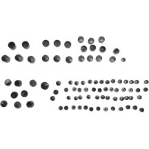 Standard Engine Bolt Cover Kit — Black, Kit