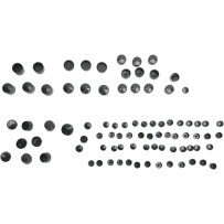 Standard Engine Bolt Cover Kit — Black, Kit