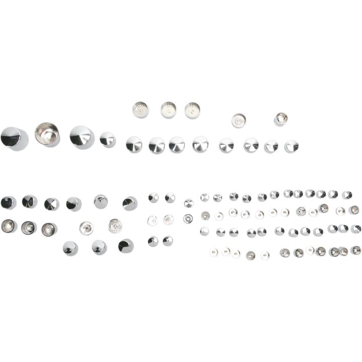Kit estándar de cubiertas para pernos de motor — Cromo