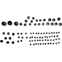 Standard Engine Bolt Cover Kit — Black