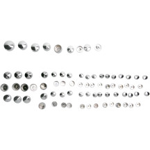 Standard Engine Bolt Cover Kit — Chrome, Silver