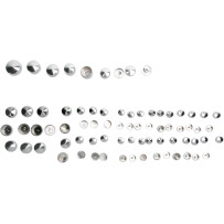 Standard Engine Bolt Cover Kit — Chrome, Silver