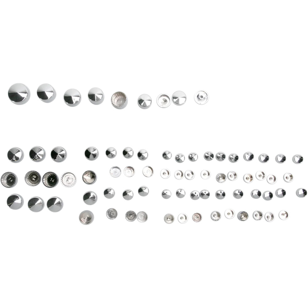 Standard Engine Bolt Cover Kit — Chrome, Silver