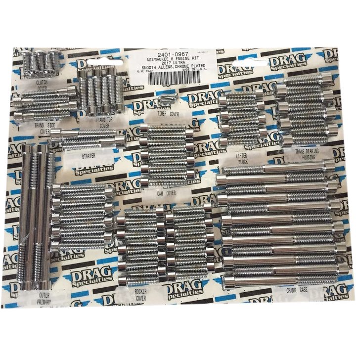 Kit de pernos M-Eight — Motor, Cromado