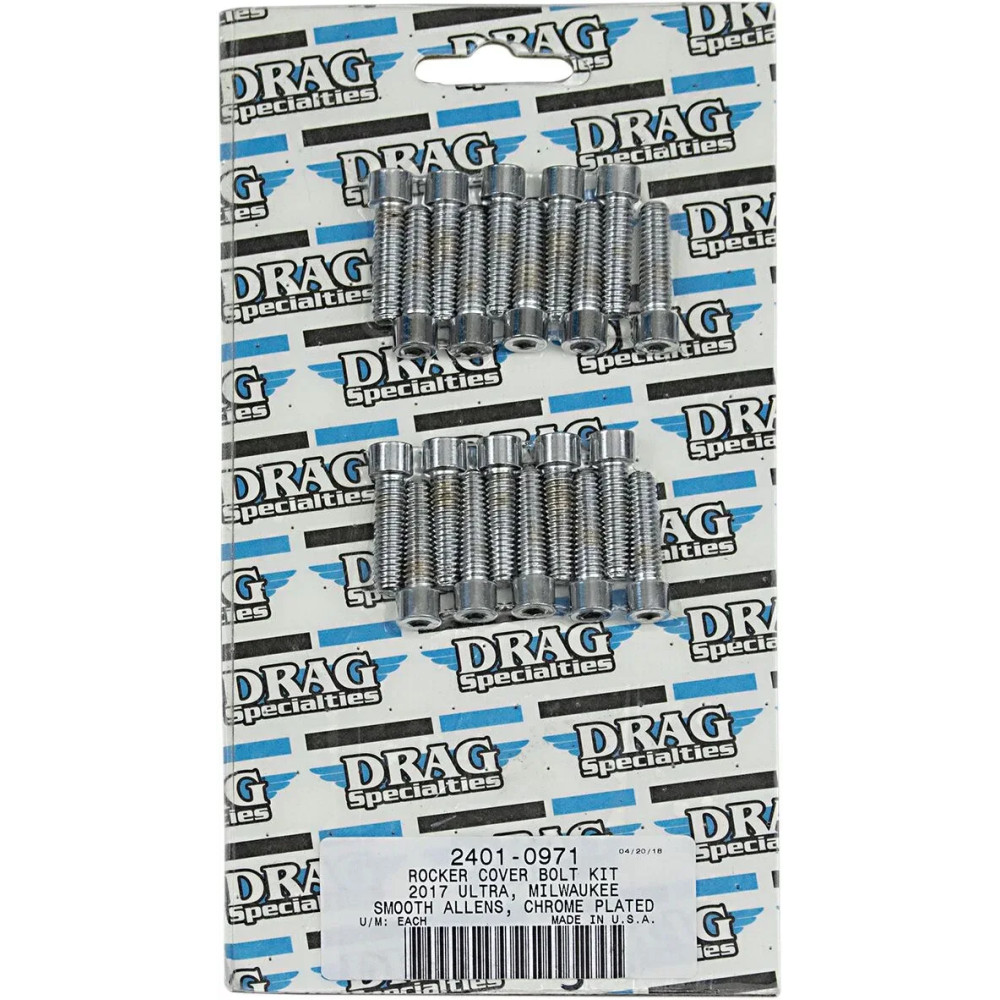 Kit de Pernos M-Eight — Tapa de balancines, cromado, plateado