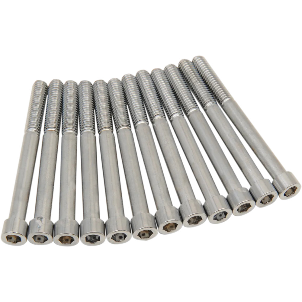 M-Eight Kit de pernos — cárter, cromado, plateado