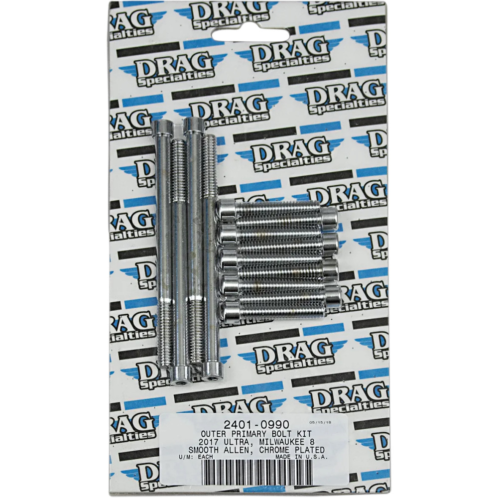 Kit de pernos M-Eight — Primaria exterior, cromado