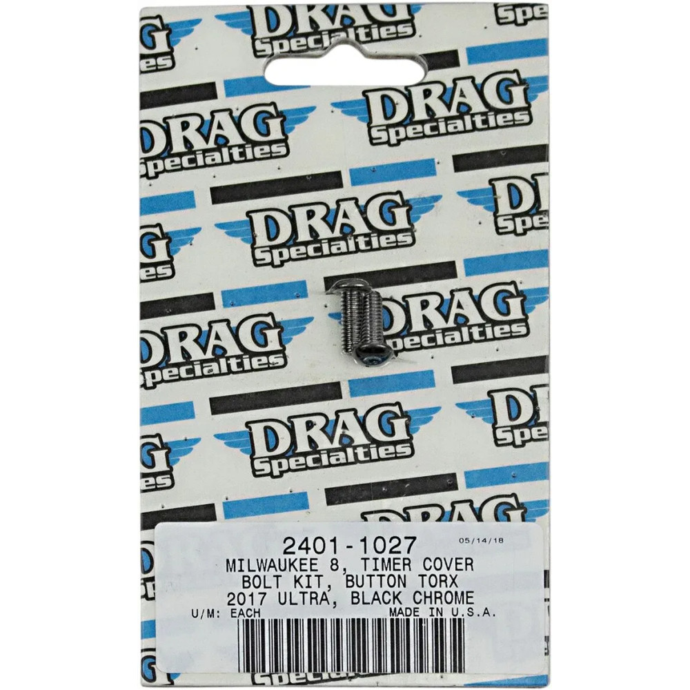 Kit de pernos M-Eight — Tapa de distribución, Negro, Cromo