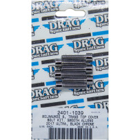 Kit de pernos M-Eight — cubierta superior de transmisión, negro, cromo