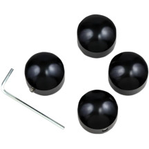 Cubiertas fundidas para pernos de culata — pack de 4, negro