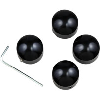 Cubiertas fundidas para pernos de culata — pack de 4, negro
