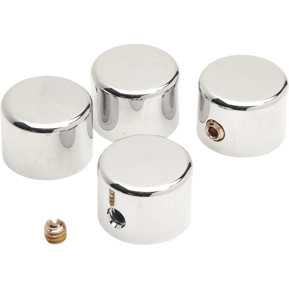 Tapas para pernos de culata — juego de 4, cromo