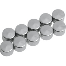 Bolt Covers — 1/4", 10 pack, Chrome, Silver