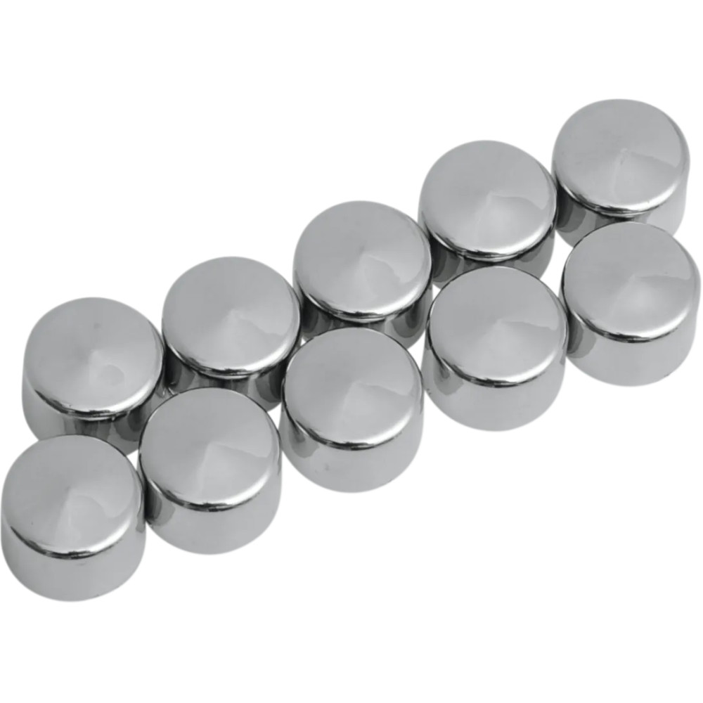 Bolt Covers — 1/4", 10 pack, Chrome, Silver