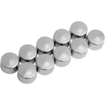 Bolt Covers — 6 mm, Chrome, 10 pack
