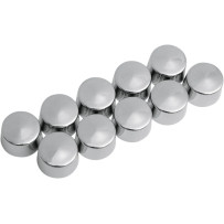 Bolt Covers — 6 mm, Chrome, 10 pack