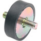 Soporte antivibración — DRAG SPECIALTIES, Ref. 358221, Para depósitos de aceite y cajas de batería, Negro