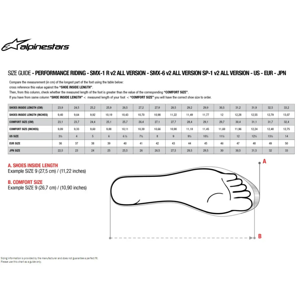 SMX-6 V3 Drystar® Boots — EU 43, US 9, Over‑Calf, Black