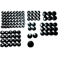 Deluxe Engine Bolt Cover Kit — Black, Chrome