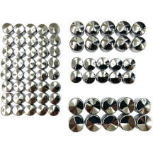 Engine Bolt Cover Kit — Chrome, Silver