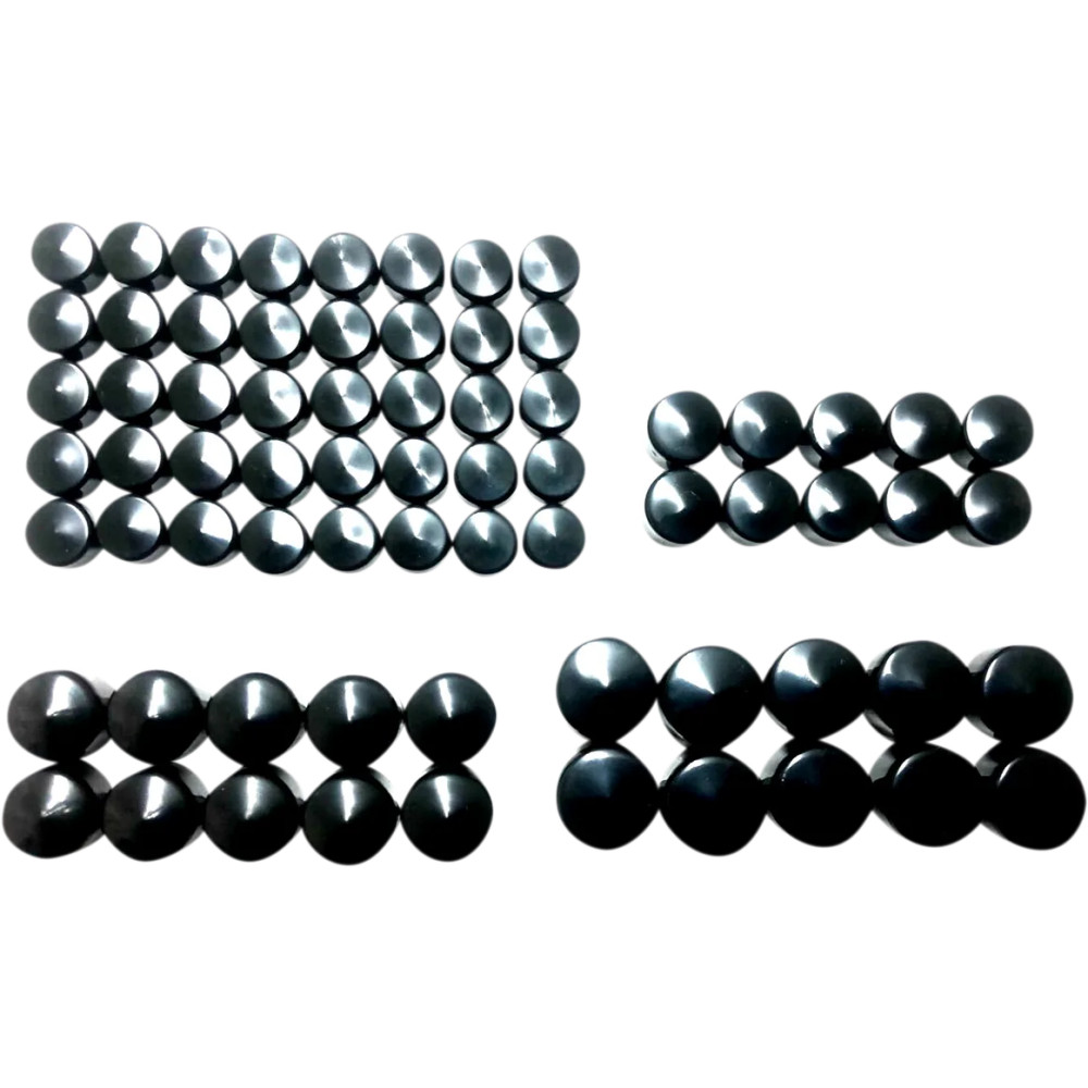 Engine Bolt Cover Kit — Black, Chrome