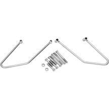 Chrome Saddlebag Support Brackets — Left & Right, Kit