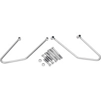 Chrome Saddlebag Support Brackets — Left & Right, Kit