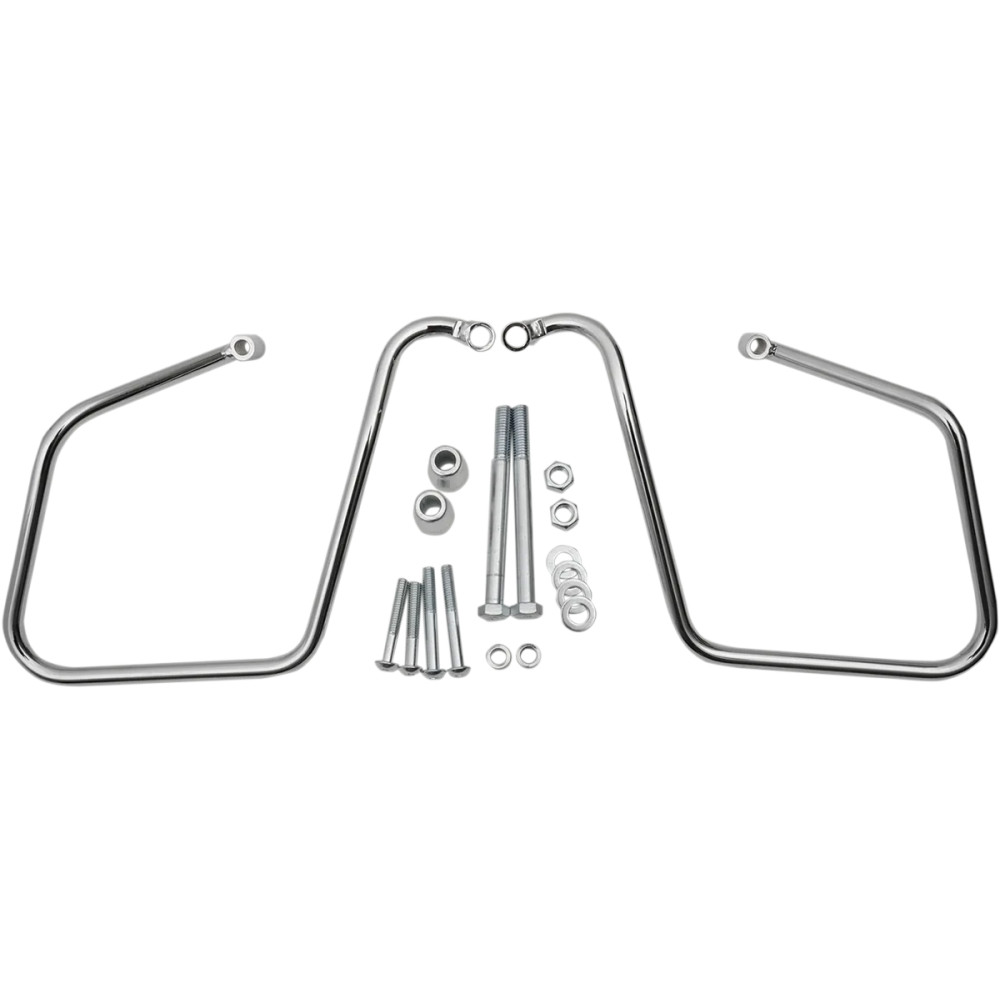 Chrome Saddlebag Support Brackets — pair, left and right