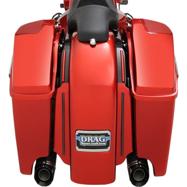 4" Extended OEM-Style Saddlebags — 30" L, 16.5" H, 14.5" W, left mount, black