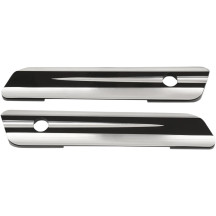 Saddlebag Hinge Covers — Anodized Black, Chrome