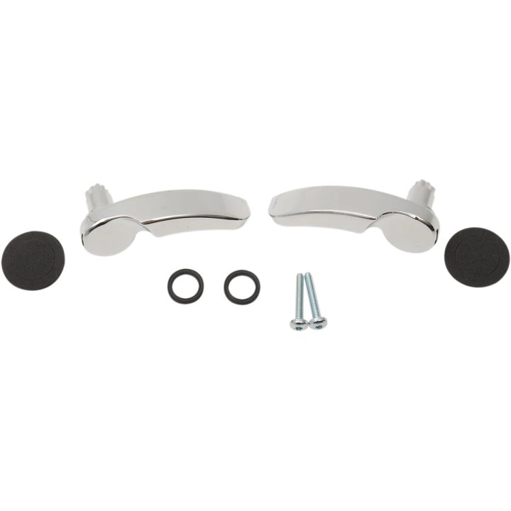 Replacement Saddlebag Lid Handle Kit — Chrome, Silver