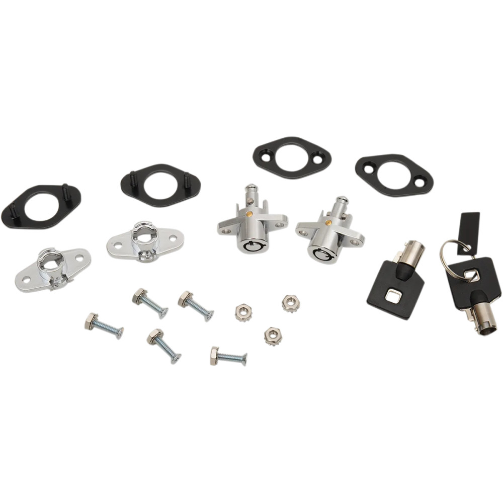 Saddlebag Lock Kit — Chrome, Kit