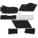 Lining Kit — fits extended-size saddlebags, Black