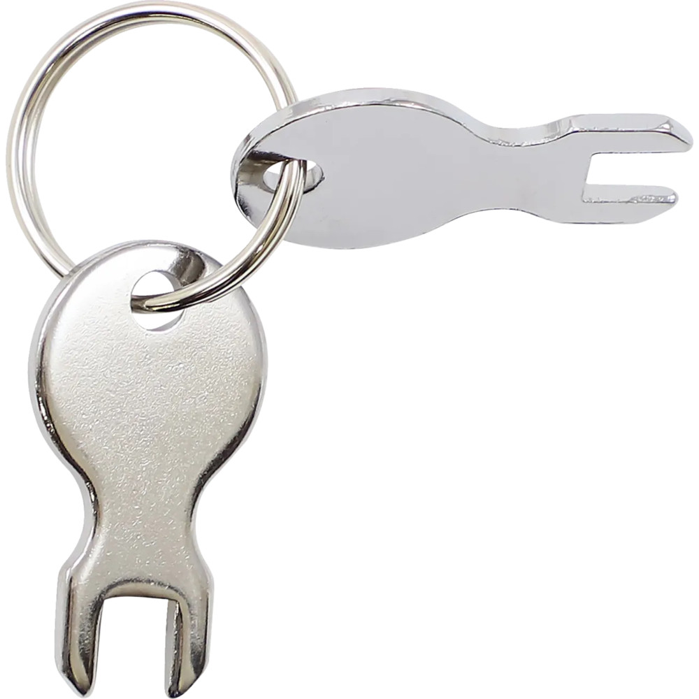 Replacement Keys for Teardrop Toolbox — Chrome, pair
