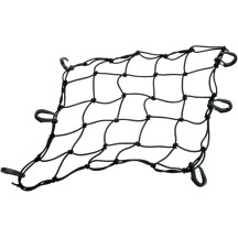 Cargo Net — 38 cm (15") x 38 cm (15"), plastic hooks, black